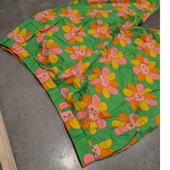 Modcloth x Marisol Muro Retro Style Floral 70s Pants Size 3X Flower Cats 60s - Picture 7 of 11